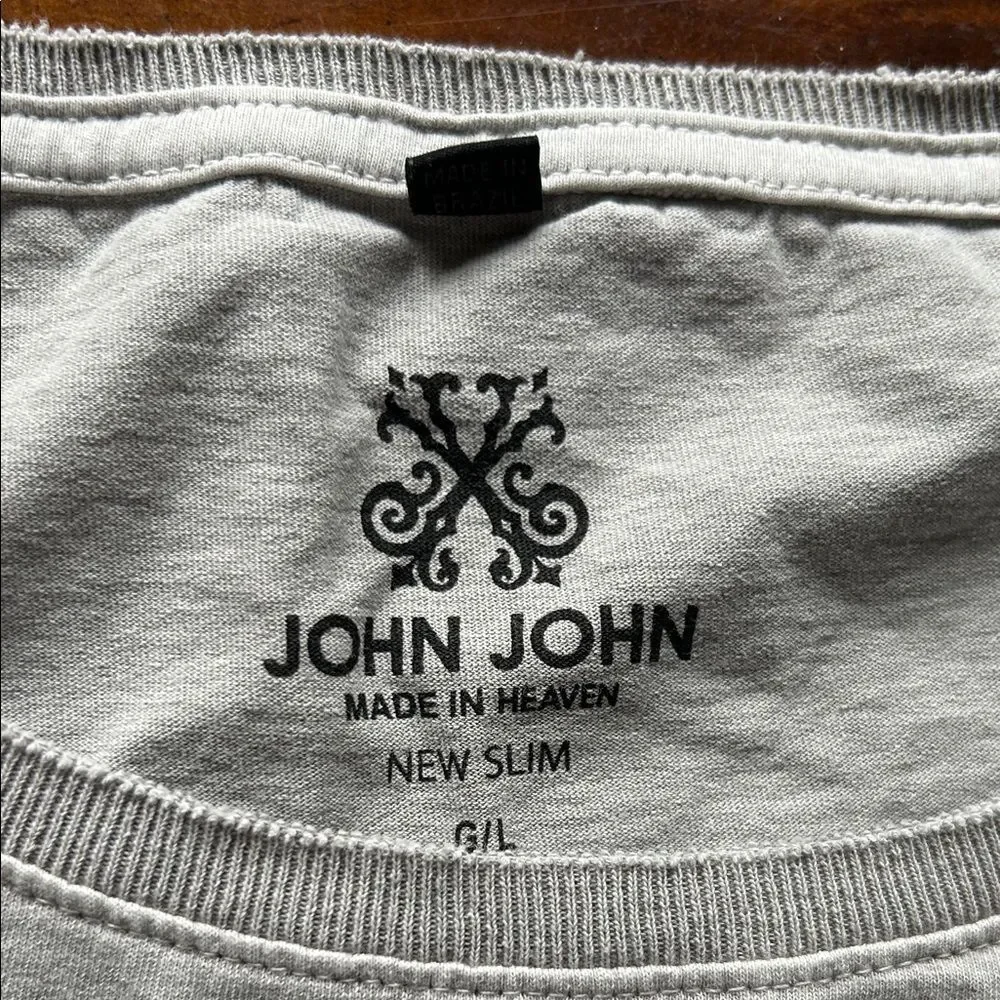 John John slim size New no tags Urban Gray T-Shirt Sz L